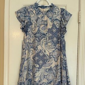 NWT Pinch blue paisley print dress size S